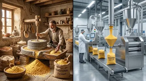 تولید به روش سنتی و صنعتی