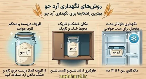 چطور آرد جو را نگهداری کنیم