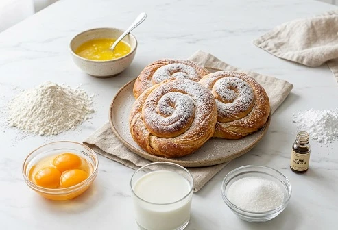 مواد اولیه مورد نیاز نان مایورکا